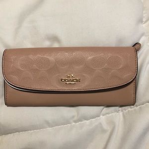 Coach Nude Pink Slim Envelope Wallet NEW